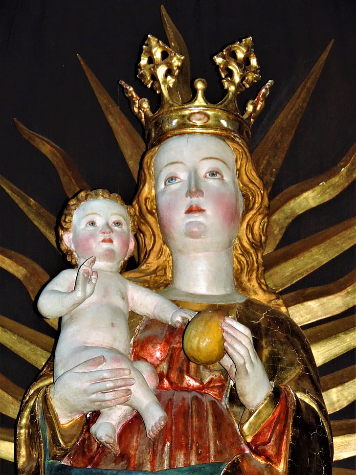 Maria, Madonna, Jezus, Heilige maria, Moeder Gods, kind, kerk