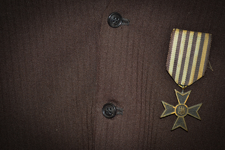 Румънски, медал, традиционни, стар, дрехи, селски, фолк