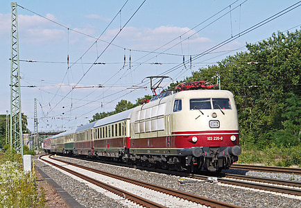 IC 1979, BR103, DB, usage spécial, nostalgie, IC, Deutsche bundesbahn