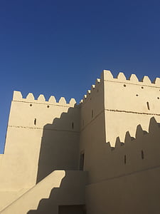 fort, Dubai, historiska, Arabiska, befästning, Abu dhabi, Mellanöstern