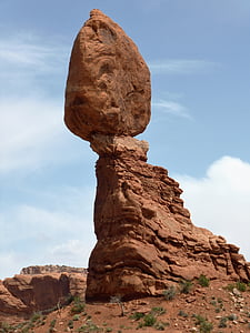rocha, Utah, América, equilíbrio, pedra de equilíbrio, natureza, Rock - objeto