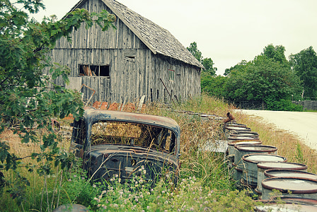 car, rust, scrap, abandoned