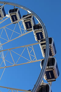 panoramsko kolo Wiener Riesenrad, gondole, vožnja, visoko, zabavno, prosti čas, Waterfront