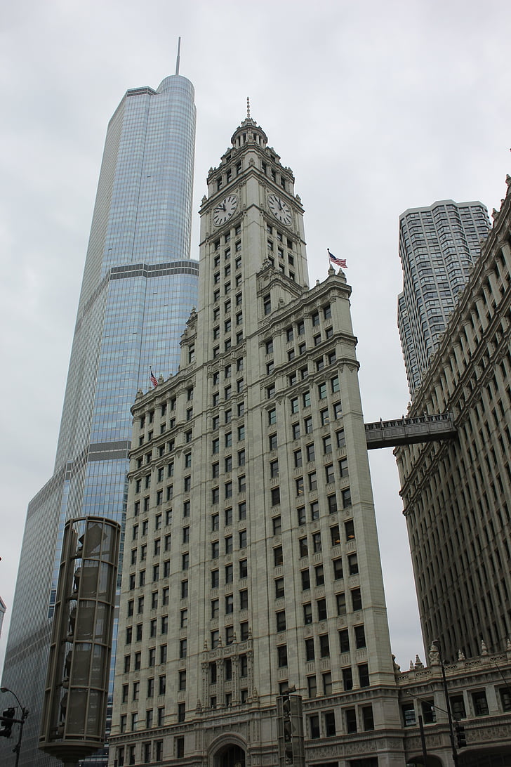 staden, byggnad, Chicago