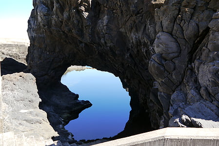 klints, Madeira, ūdens, atspoguļojot, Seixal, ūdeņi, lichtspiel