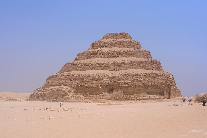 esglaonada, escala, piramitto, antiga, des del principi, Djoser rei, Piràmide