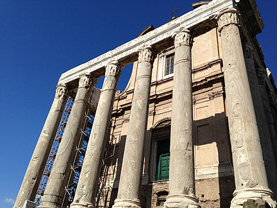 Colonnade, fouilles, Rome, arhitecture, antique, architecture, colonne architecturale
