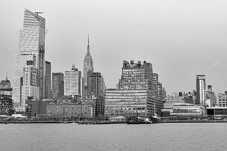 Grad New york, NYC, Manhattan, gradu New Yorku skyline, Gradski pejzaž, linija horizonta, urbane