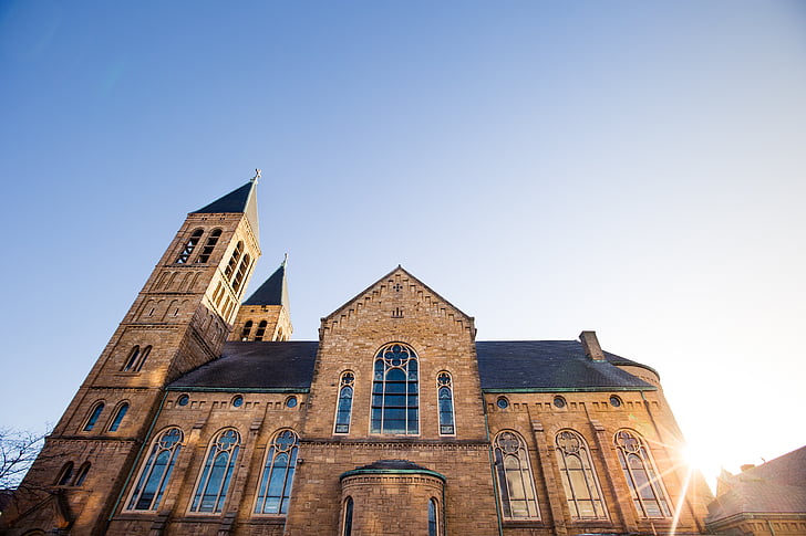 hnědá, beton, dům, den, čas, Architektura, návrh