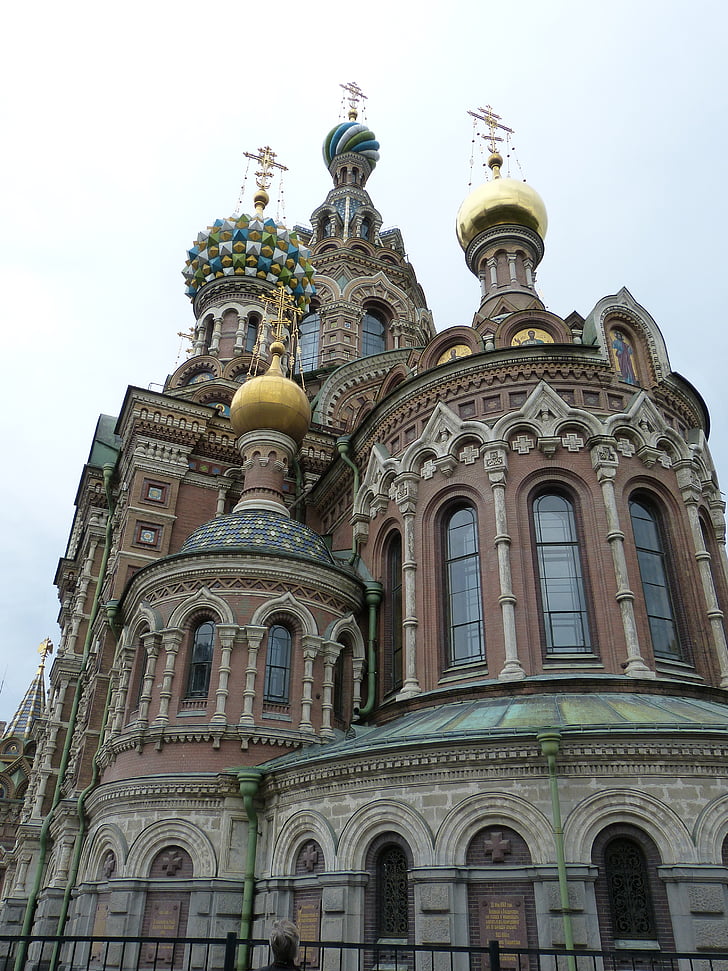 Sint-petersburg, Rusland, historisch, het platform, gevel, bezoekplaatsen, koepel