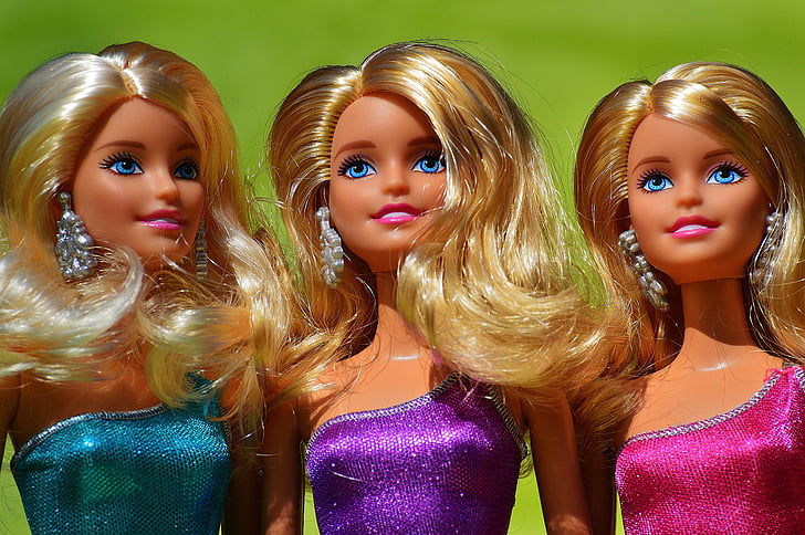 Salon Kecantikan, Barbie, Ayu, boneka, menawan, mainan anak-anak, Gadis