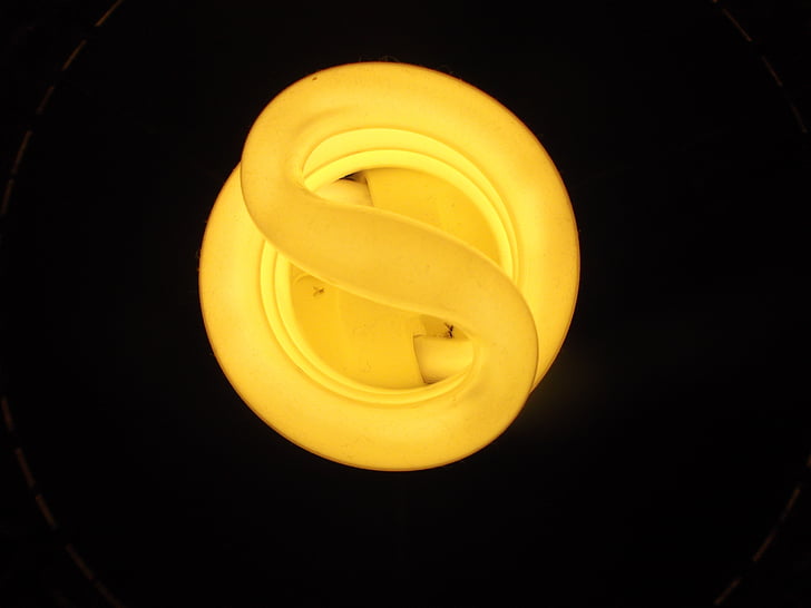 luz, fluorescente, brilho, brilho, em espiral, a lâmpada de iluminação