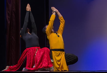 indiai tánc, India, hagyományos, átadás, Engedd el, ima, nők