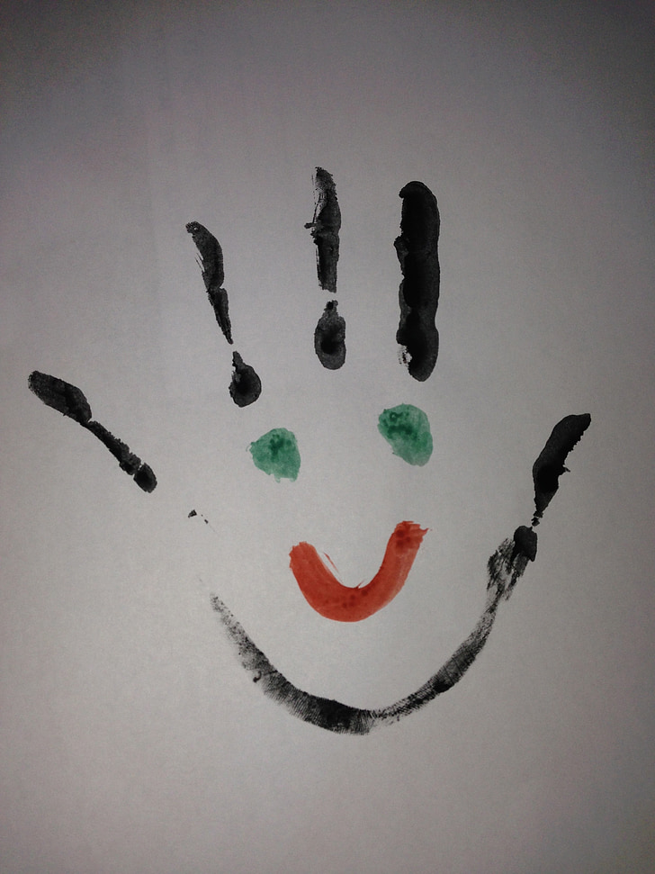 child, child's hand, funny, cheerful, mood, smile, rays
