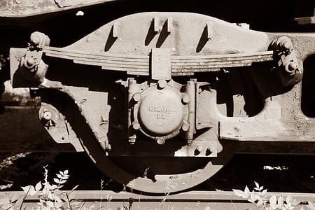 suspension, railway, metal spring