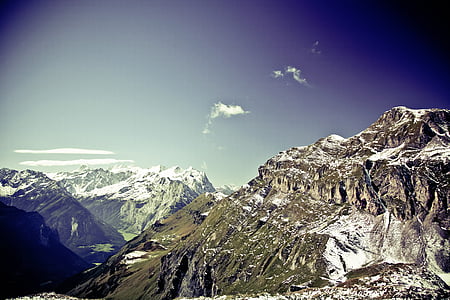 Mountain, bjerge, Alpine, vandreture, Snow mountain, Se, vision