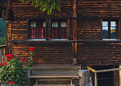 cabaña de troncos, Suiza, Casa, Inicio, casa de campo, rústico, madera