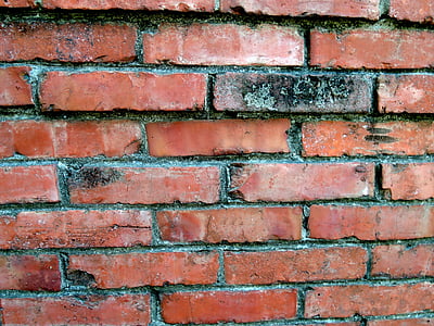 gạch, bức tường, hình chữ nhật, bức tường, cũ, gạch đỏ, nguồn gốc