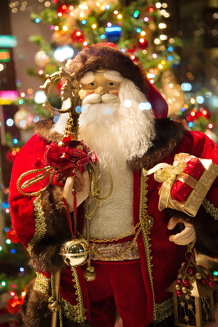 Santa, staromódní, Vánoční, Claus, svátek, Xmas, prosinec