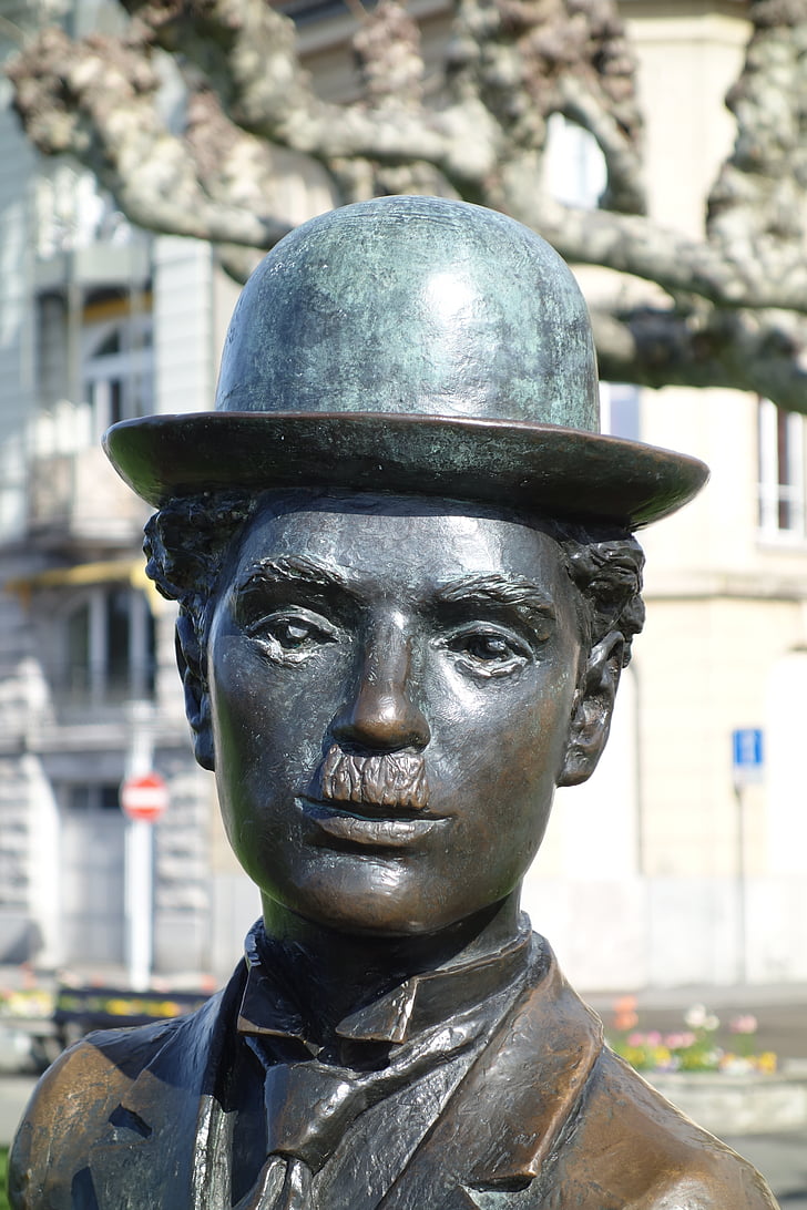 nemylimoji chaplin, Chaplin, Vevey, muziejus, parkas, skulptūra, Šveicarija