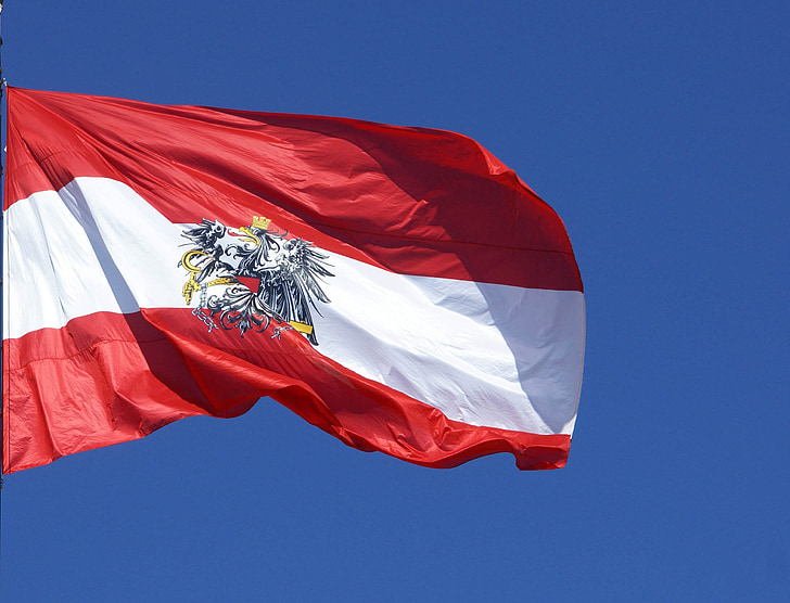 Østrig, flag af den, løfte, standard