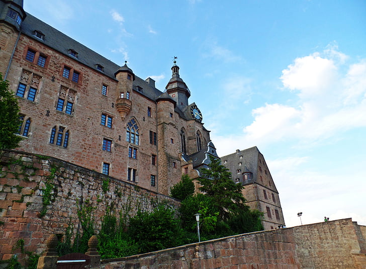 suletud Marburgi, Castle, Marburger castle, Hesse, kell hakkas Lahn, Marburgi, City