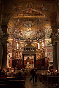 Rome, Itālija, baznīca, Santa maria in trastevere, Trastevere