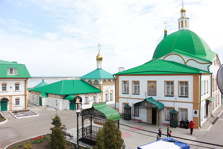 Ortodoksinen, kirkko, Venäjä, katedraali, uskonnollinen, Cheboksary, arkkitehtuuri