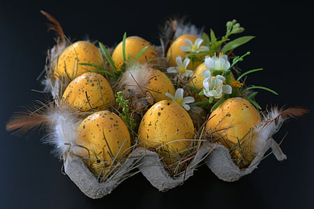 pääsiäismunia, Pääsiäinen nest, Pääsiäinen, muna, kevään, sisustus, koriste