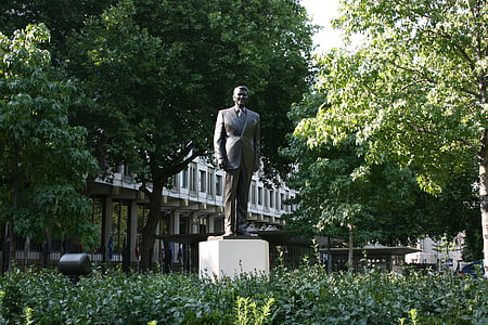 Ronald reagan, staty, Grosvenor square, London