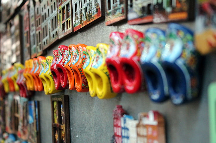 wooden shoes, holland, colorful, amsterdam, wood, many, netherlands