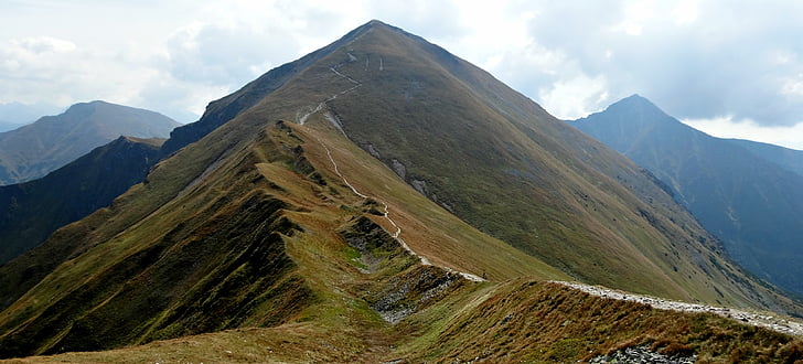 bergen, Tatry, landskap, Trail, naturen, topp, västra tatras