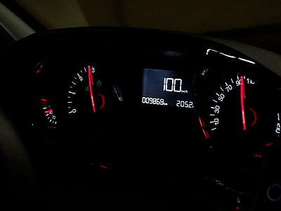 Rychloměr, Řídící panel, auto, rychlost, kování