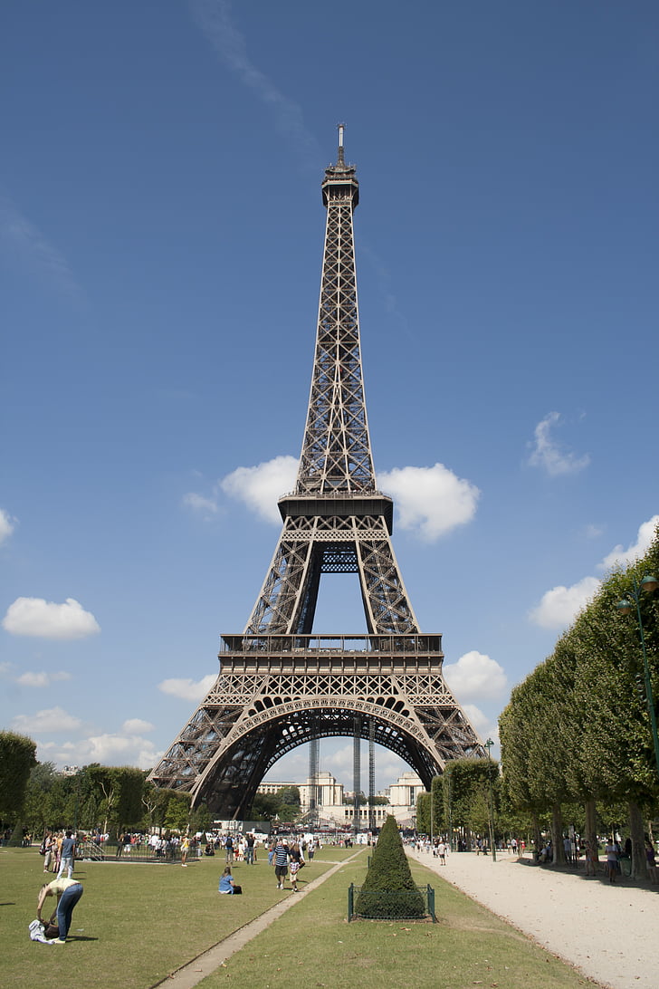 Eiffeltårnet, Paris, hage, Eiffeltårnet, Paris - France, Frankrike, berømte place