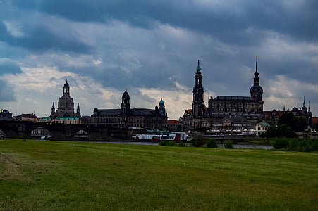 Dresden, Tyskland, Sachsen, Saxon, staden, Frauenkirche, arkitektur