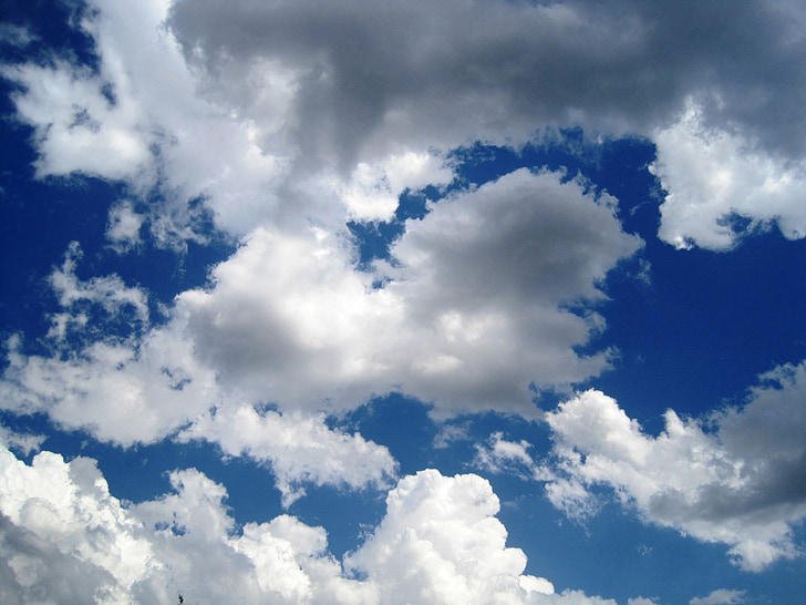 clouds, sky, blue, weather, air, day, environment