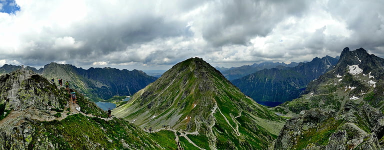 Vysoké Tatry, hory, cestovní ruch, krajina, Polsko, Mikiny a trička, Panorama