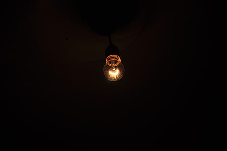 ampoule, lumière, sombre, électricité, énergie, puissance, ampoule électrique