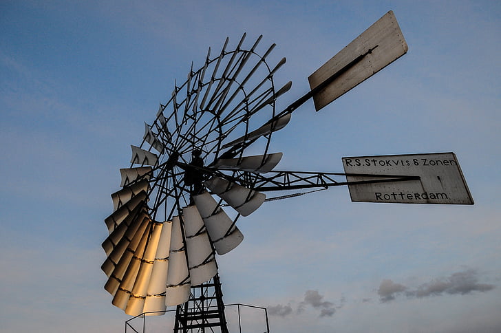 Windmill, vindkraft, landsbygdens, miljö, förnybar, propeller, ekologi