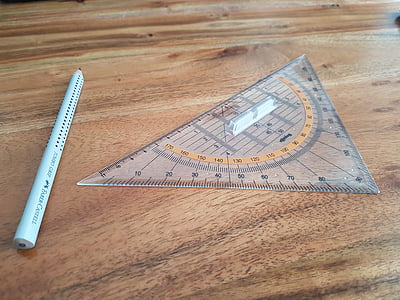 kompas, psací stůl, geometrie, přístroj, měření, měření, Tužka