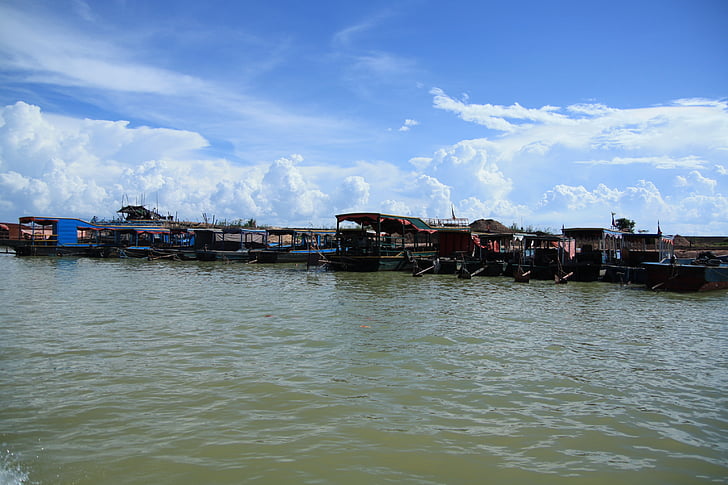 Καμπότζη, Πνομ Πενχ, Λίμνη, σύννεφο, ουρανός, ταξίδια, Εξερευνήστε: