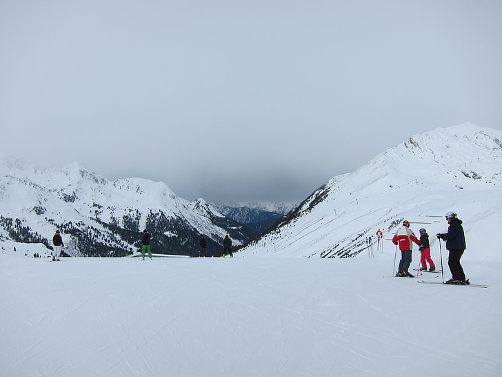 hó, táj, téli, Ski, Ski piste, hegyi, sport