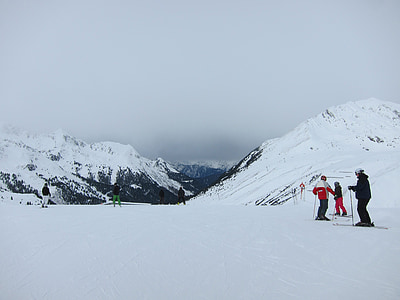 neve, paisagem, Inverno, esqui, pista de esqui, montanha, desporto