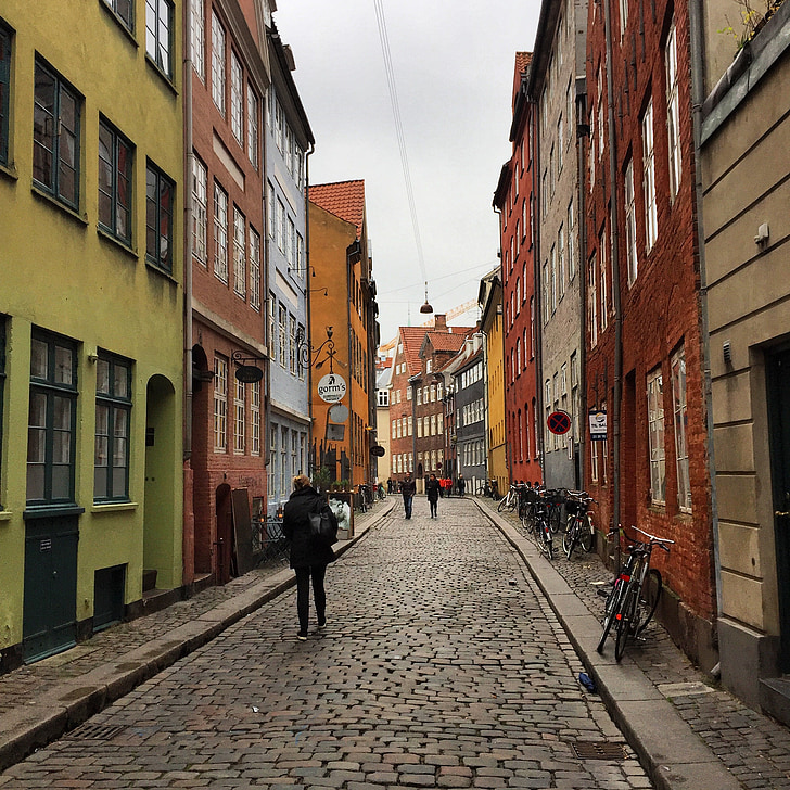 Kopenhagen, magstræde, Danska, staro mestno jedro