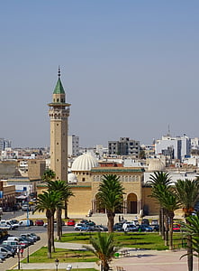 liels mošeja, Tunisija, Monastir, mošeja, minarets