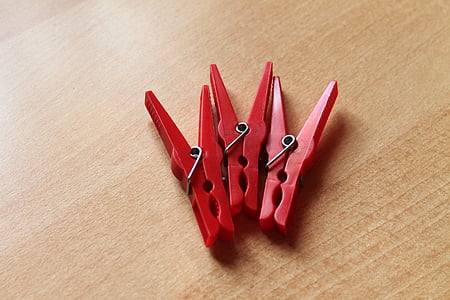 clothespins, Crveni, Obujmice, plastika