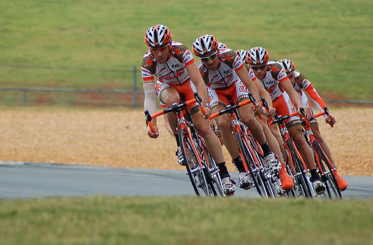 action, athletes, cyclists, fast, people, race, ride