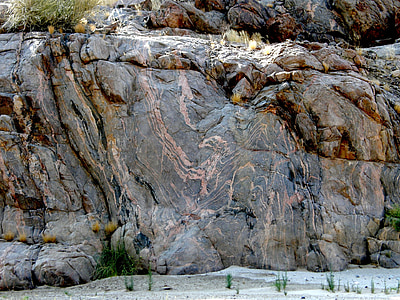 virvel, virvlande mönster, abstrakt, Rock, röd, bergvägg, Namibia