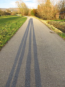 away, shadow, personal, human, long shadow, sun, deep