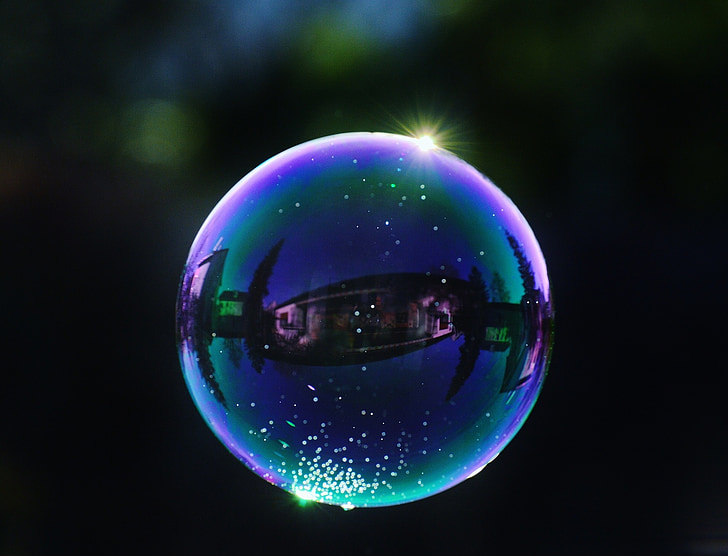 zeepbel, kleurrijke, ballen, sopje, zeepbellen maken, float, spiegelen